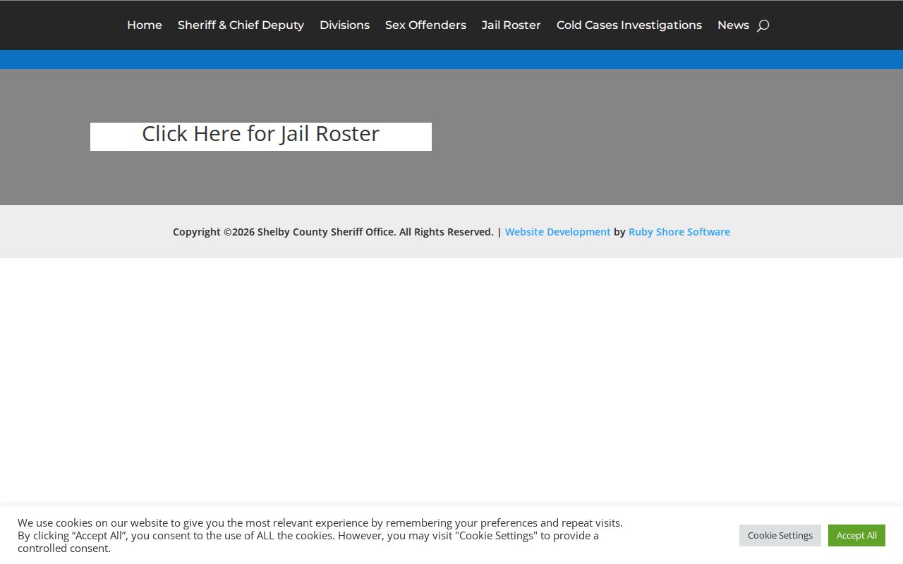 Shelby County arrest history jail bookings gateway