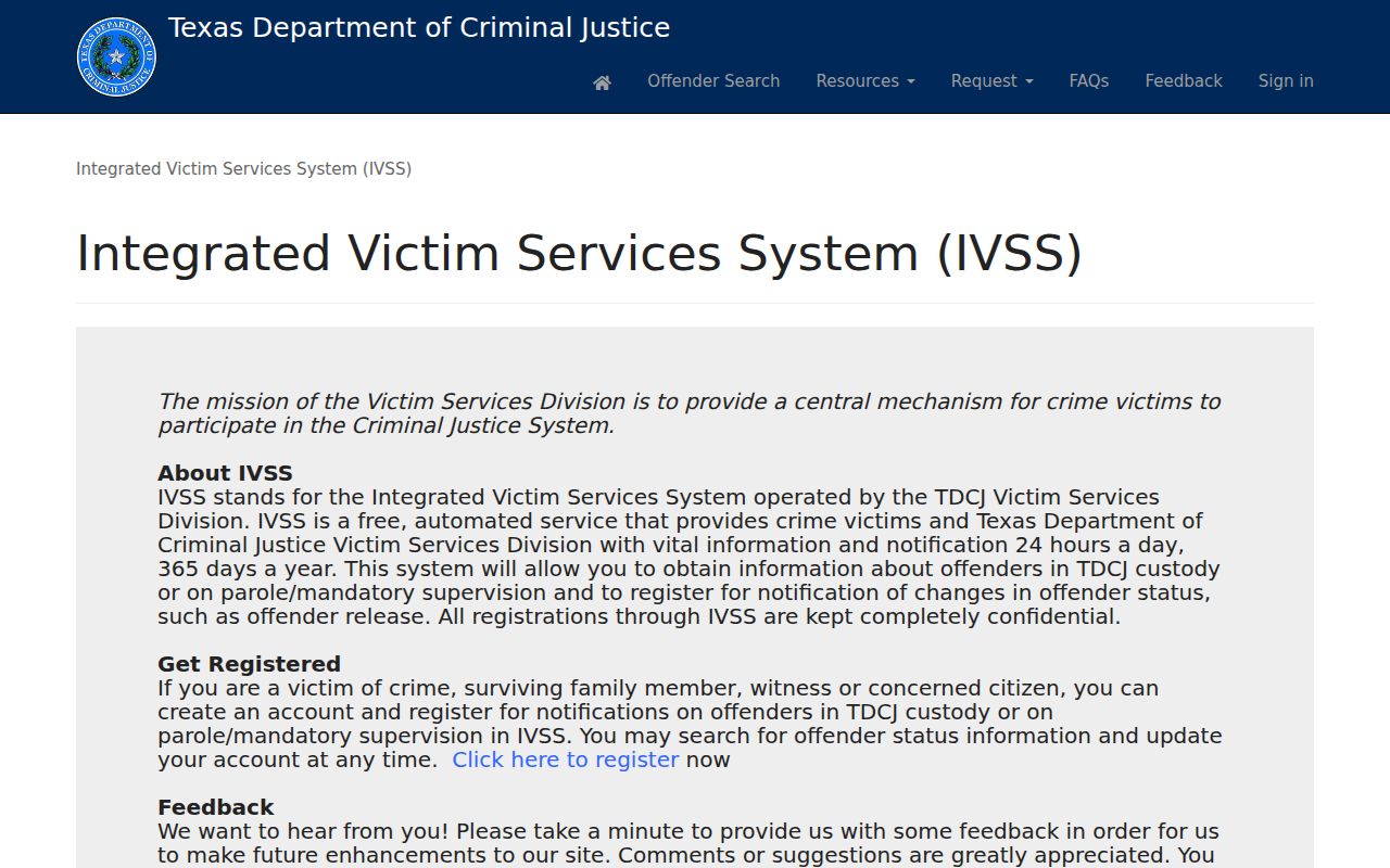 Shelby County criminal history custody status notification
