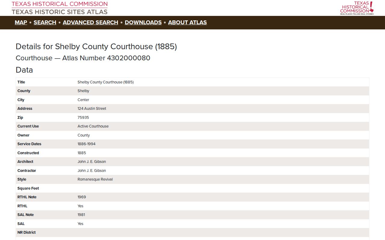 Shelby County criminal record history at the historic courthouse