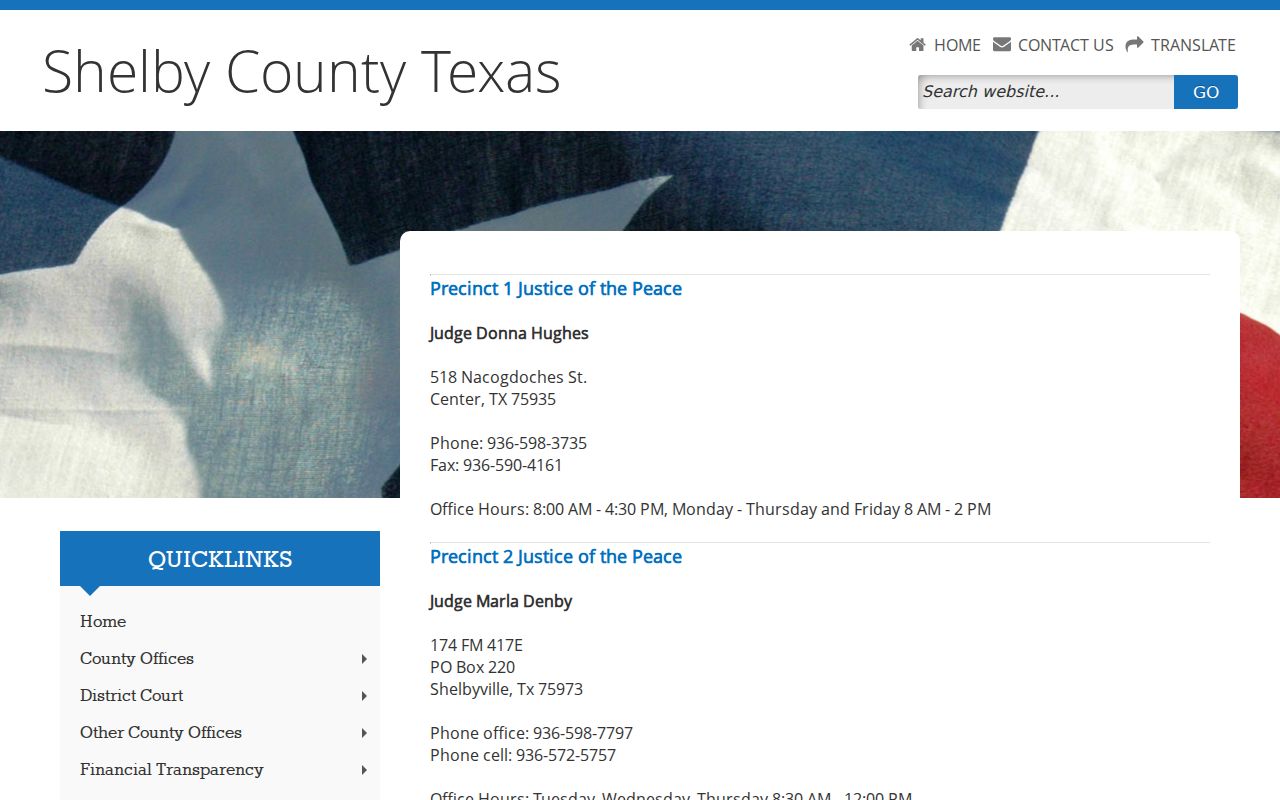 Shelby County criminal history justice court records